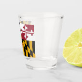 De vlag van Maryland Shot Glas (Rechts)