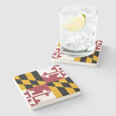 De vlag van Maryland Stenen Onderzetter (Zijkant)