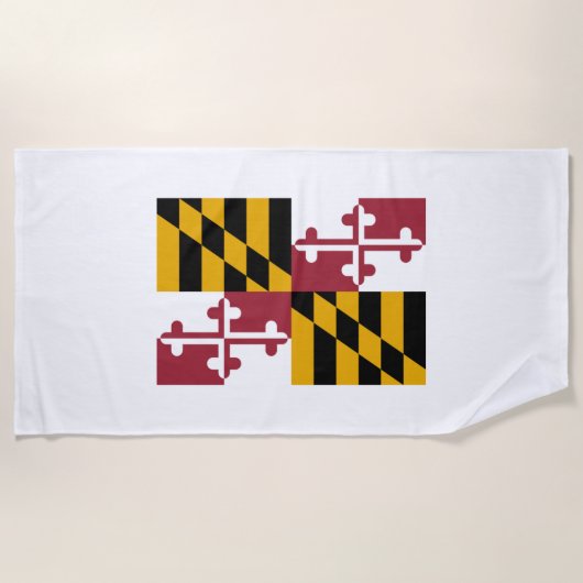 De vlag van Maryland Strandlaken (Voorkant)