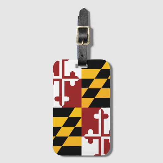 De vlag van Maryland, Verenigde Staten van Amerika Bagagelabel (Voorkant (verticaal))