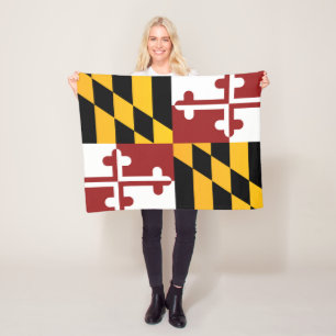 De vlag van Maryland, Verenigde Staten van Amerika Fleece Deken