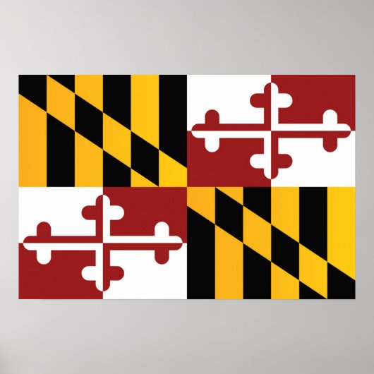 De vlag van Maryland, Verenigde Staten van Amerika Poster (Voorkant)