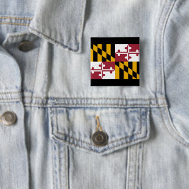 De vlag van Maryland Vierkante Button 5,1 Cm