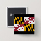 De vlag van Maryland Vierkante Button 5,1 Cm (Voorkant /achterkant)