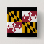 De vlag van Maryland Vierkante Button 5,1 Cm (Voorkant)