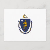 De vlag van Massachusetts Briefkaart (Voorkant)