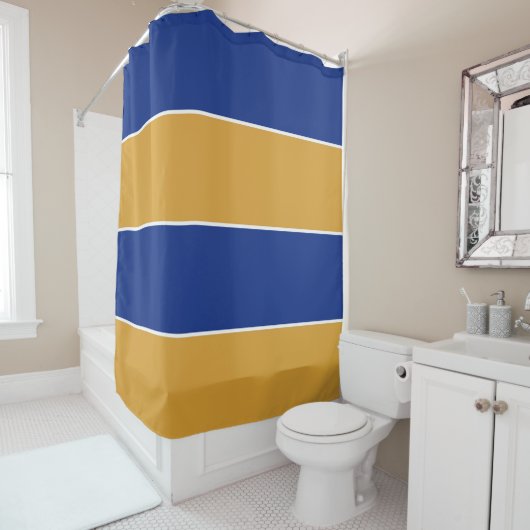 De vlag van Massachusetts Douchegordijn (In situ)