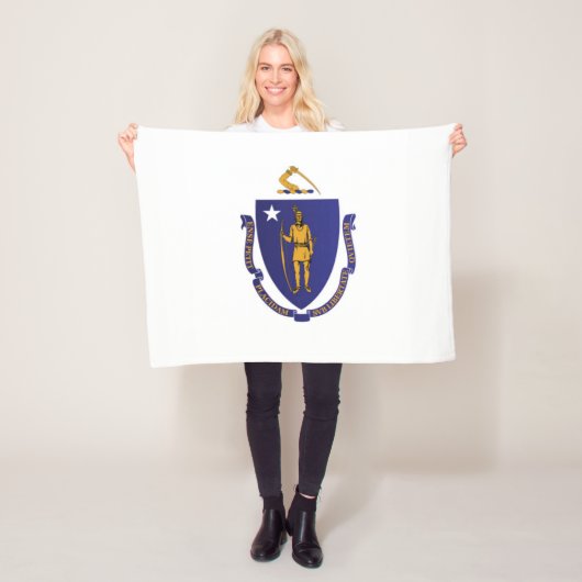 De vlag van Massachusetts, Verenigde Staten van Am Fleece Deken (In situ)