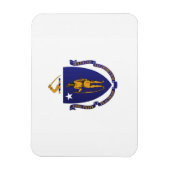 De vlag van Massachusetts, Verenigde Staten van Am Magneet (Verticaal)