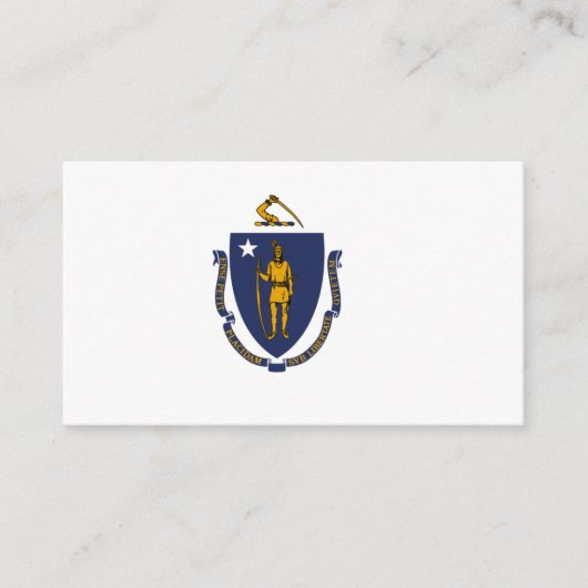 De vlag van Massachusetts Visitekaartje (Voorkant)