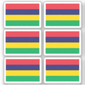 De vlag van Mauritius - een collectie Sticker (Voorkant)