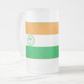 De vlag van Miami, Florida Frosted Glass Beer Mok (Voorkant links)