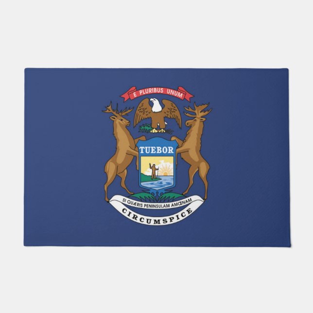 De vlag van Michigan, Verenigde Staten van Amerika Deurmat (Voorkant)