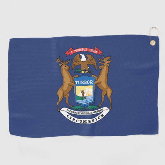 De vlag van Michigan, Verenigde Staten van Amerika Golfhanddoek (Horizontaal)