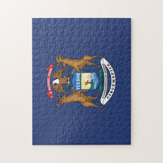 De vlag van Michigan, Verenigde Staten van Amerika Legpuzzel (Verticaal)