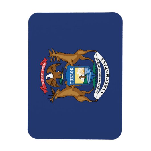 De vlag van Michigan, Verenigde Staten van Amerika Magneet (Verticaal)