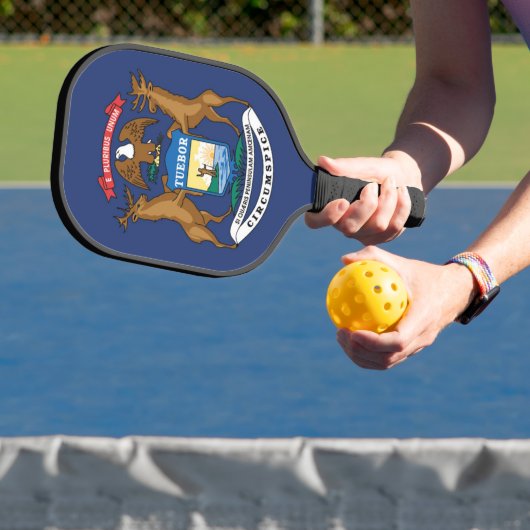De vlag van Michigan, Verenigde Staten van Amerika Pickleball Paddle (Insitu)