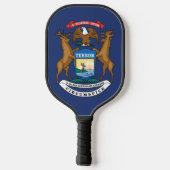 De vlag van Michigan, Verenigde Staten van Amerika Pickleball Paddle (Achterkant)