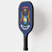 De vlag van Michigan, Verenigde Staten van Amerika Pickleball Paddle (Links)