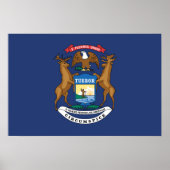 De vlag van Michigan, Verenigde Staten van Amerika Poster (Voorkant)