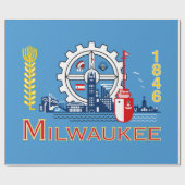 De vlag van Milwaukee (Wisconsin) Cadeaupapier (Vlak)
