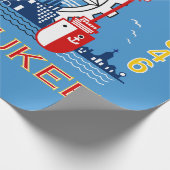 De vlag van Milwaukee (Wisconsin) Cadeaupapier (Hoek)