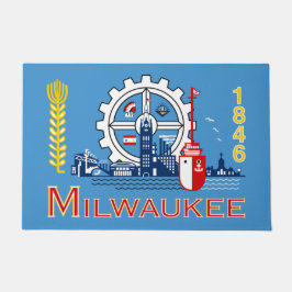 De vlag van Milwaukee (Wisconsin) Deurmat