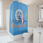 De vlag van Milwaukee (Wisconsin) Douchegordijn (In situ)