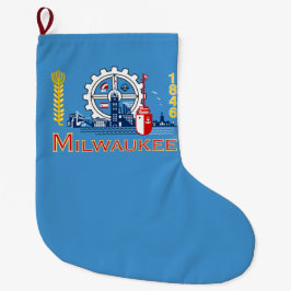 De vlag van Milwaukee (Wisconsin) Grote Kerstsok