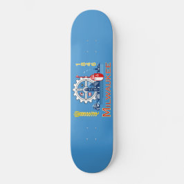 De vlag van Milwaukee (Wisconsin) Persoonlijk Skateboard