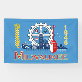 De vlag van Milwaukee (Wisconsin) Spandoek