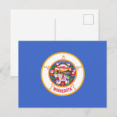 De vlag van Minnesota Briefkaart (Voorkant / Achterkant)