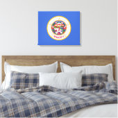 De vlag van Minnesota Canvas Afdruk (Insitu (Slaapkamer))