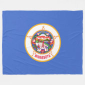 De vlag van Minnesota Fleece Deken (Voorkant (Horizontaal))
