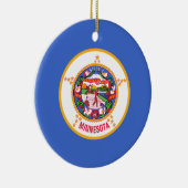 De vlag van Minnesota Keramisch Ornament (Rechts)