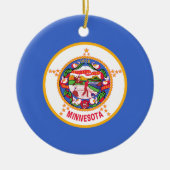 De vlag van Minnesota Keramisch Ornament (Voorkant)