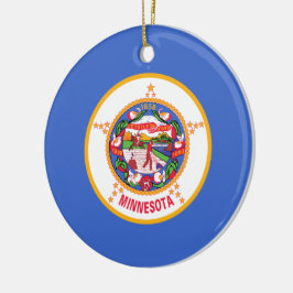 De vlag van Minnesota Keramisch Ornament