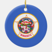 De vlag van Minnesota Keramisch Ornament (Achterkant)