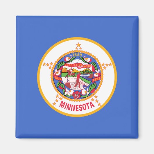 De vlag van Minnesota Magneet (Voorkant)