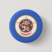 De vlag van Minnesota, Minnesota Ronde Button 3,2 Cm (Voorkant)