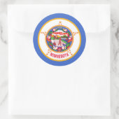 De vlag van Minnesota, Minnesota Ronde Sticker (Tas)