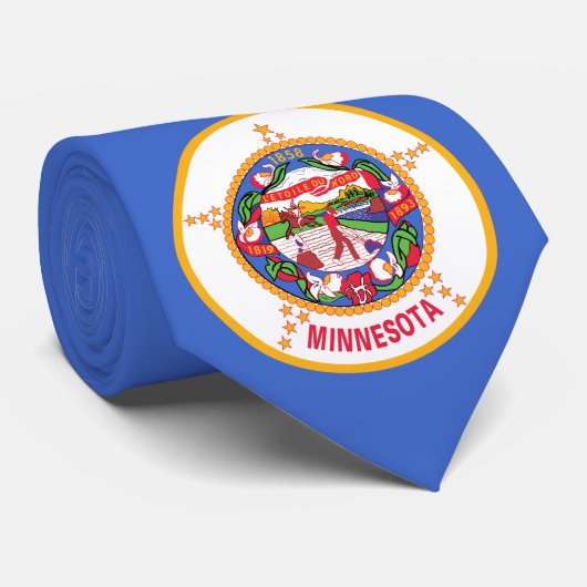 De vlag van Minnesota Stropdas (Opgerold)