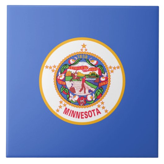 De vlag van Minnesota Tegeltje (Voorkant)