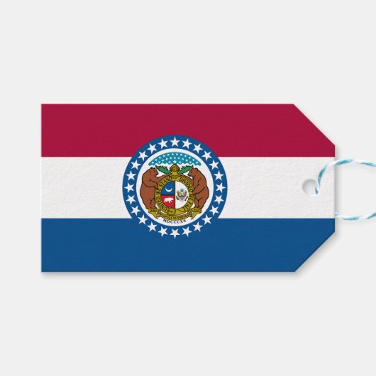De vlag van Missouri Cadeaulabel (Voorkant (Horizontaal))