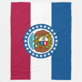 De vlag van Missouri Fleece Deken (Voorkant)