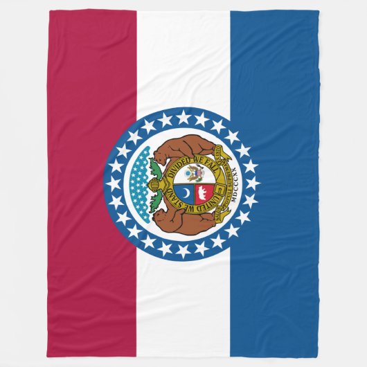 De vlag van Missouri Fleece Deken (Voorkant)