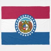 De vlag van Missouri Fleece Deken (Voorkant (Horizontaal))