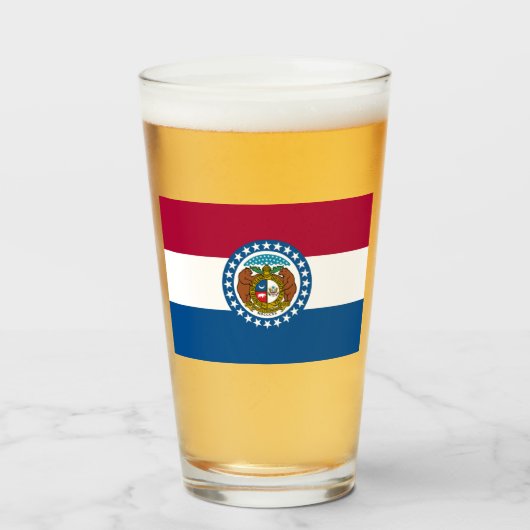 De vlag van Missouri Glas (Voorkant gevuld)