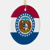 De vlag van Missouri Keramisch Ornament (Rechts)