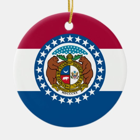 De vlag van Missouri Keramisch Ornament (Voorkant)